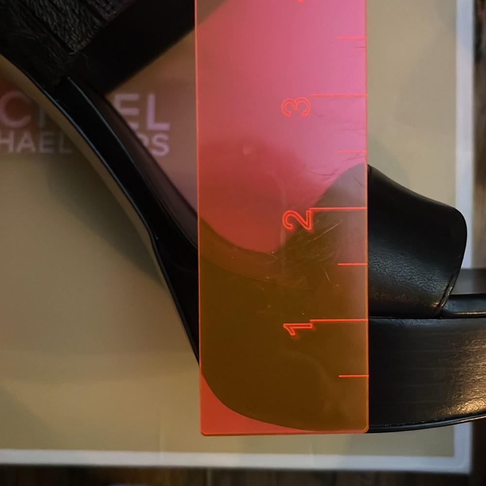 Michael Kors Wren Platform dress sandal with studs, black logo - Picture 10 of 10